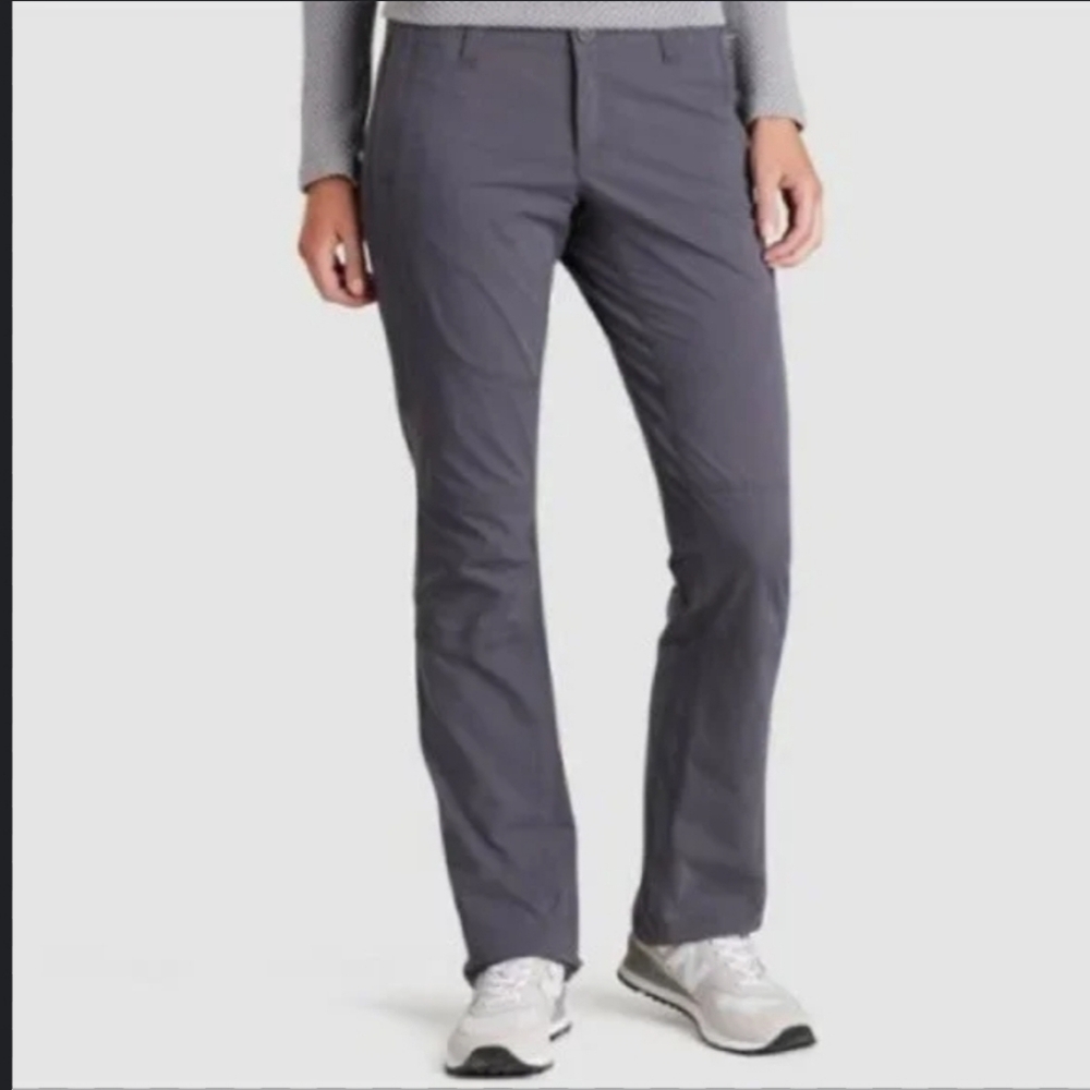 Kuhl Spire Roll-Up Pants Womens Size 16 Short Grey Button Zipper Hiking Outdoor‎